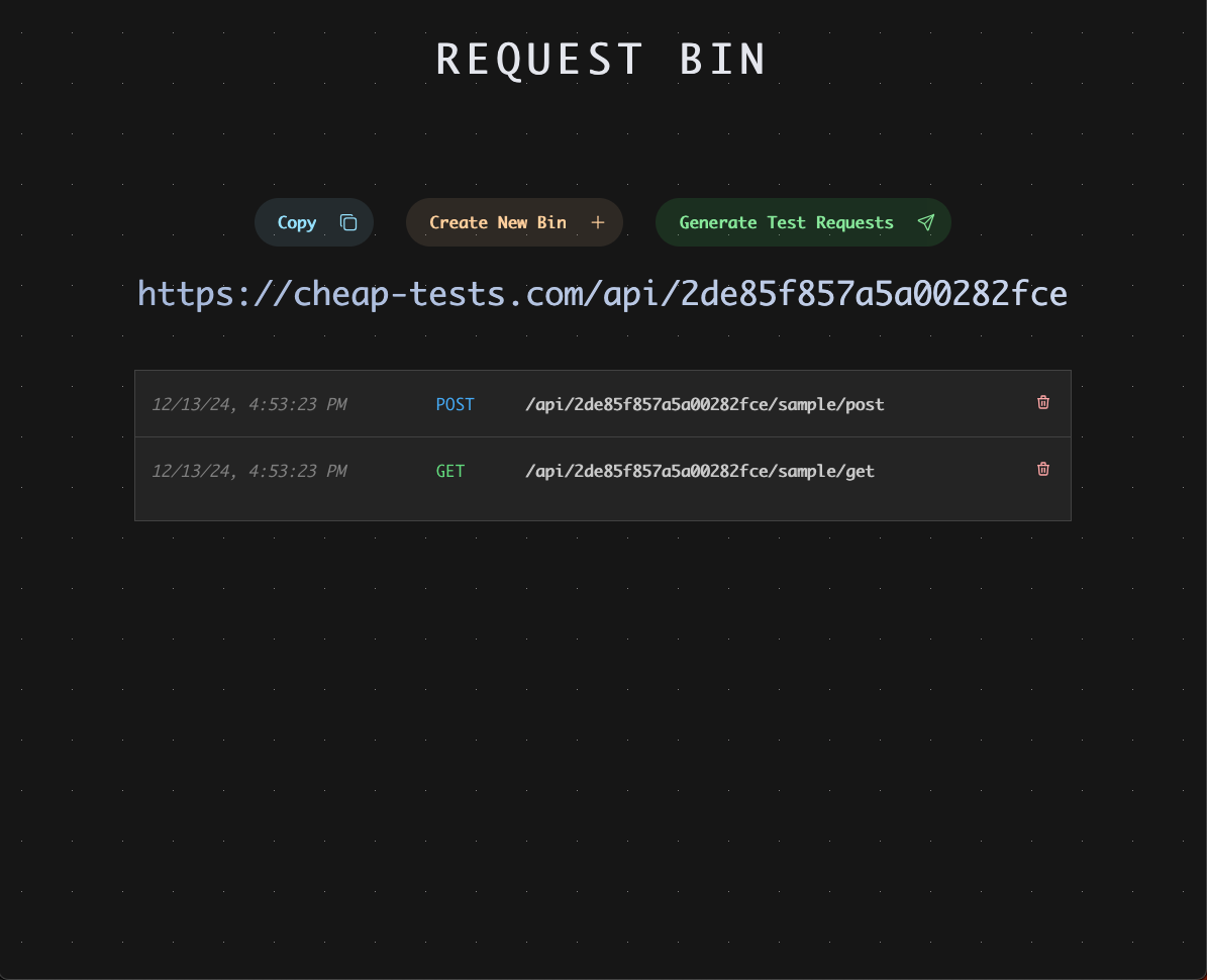 RequestBin Clone